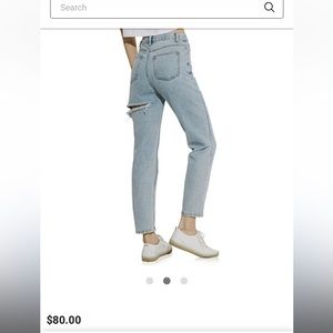 Endless rose boyfriend fit jeans with thigh slit size 28